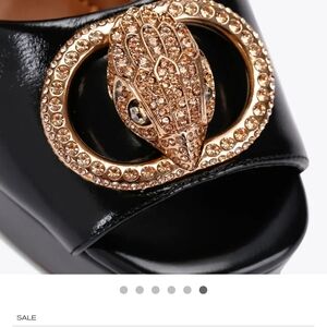 Kurt Geiger Black Heels with Gold Embellishment